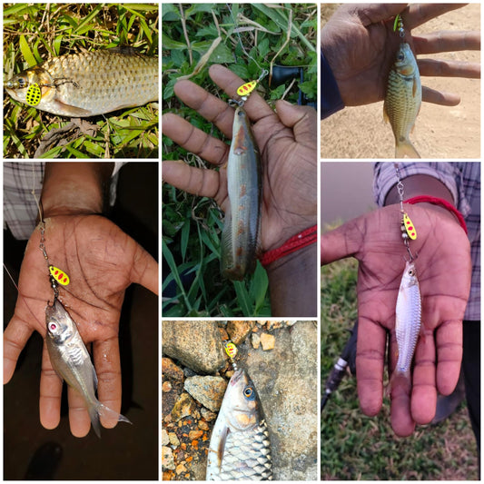 #0 Yellow Moth Fly Spinner for Fishing/Specially Designed Lure for Small Species Like Trout