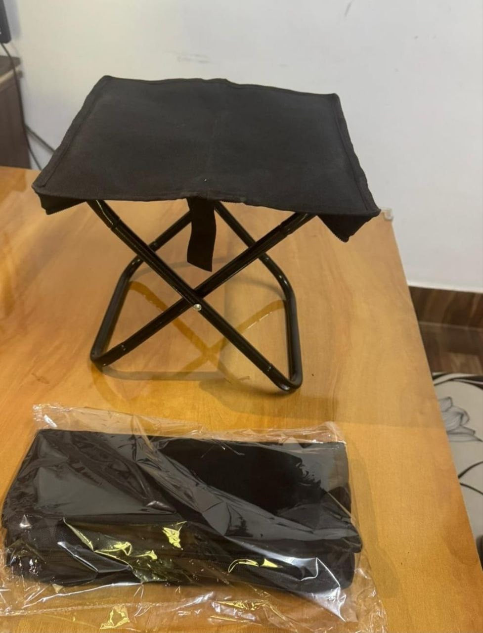 Folding stool Ultra-Compact Portable Folding Stool | Heavy-Duty Pocket Chair for Fishing & Camping