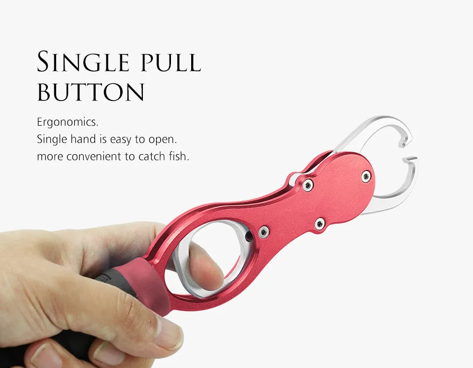 Professional Fishing Lip Gripper with Integrated Weight Scale (18kg capacity)