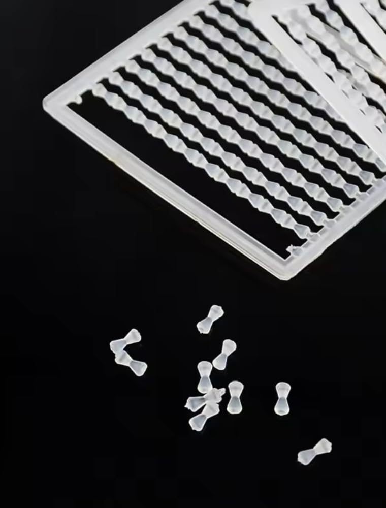 Carp Fishing Boilie Popup Stoppers, Hard Plastic, 200 Pieces in 2 Cards, for Professional Carp Feeder Rigs and Hair Rigs