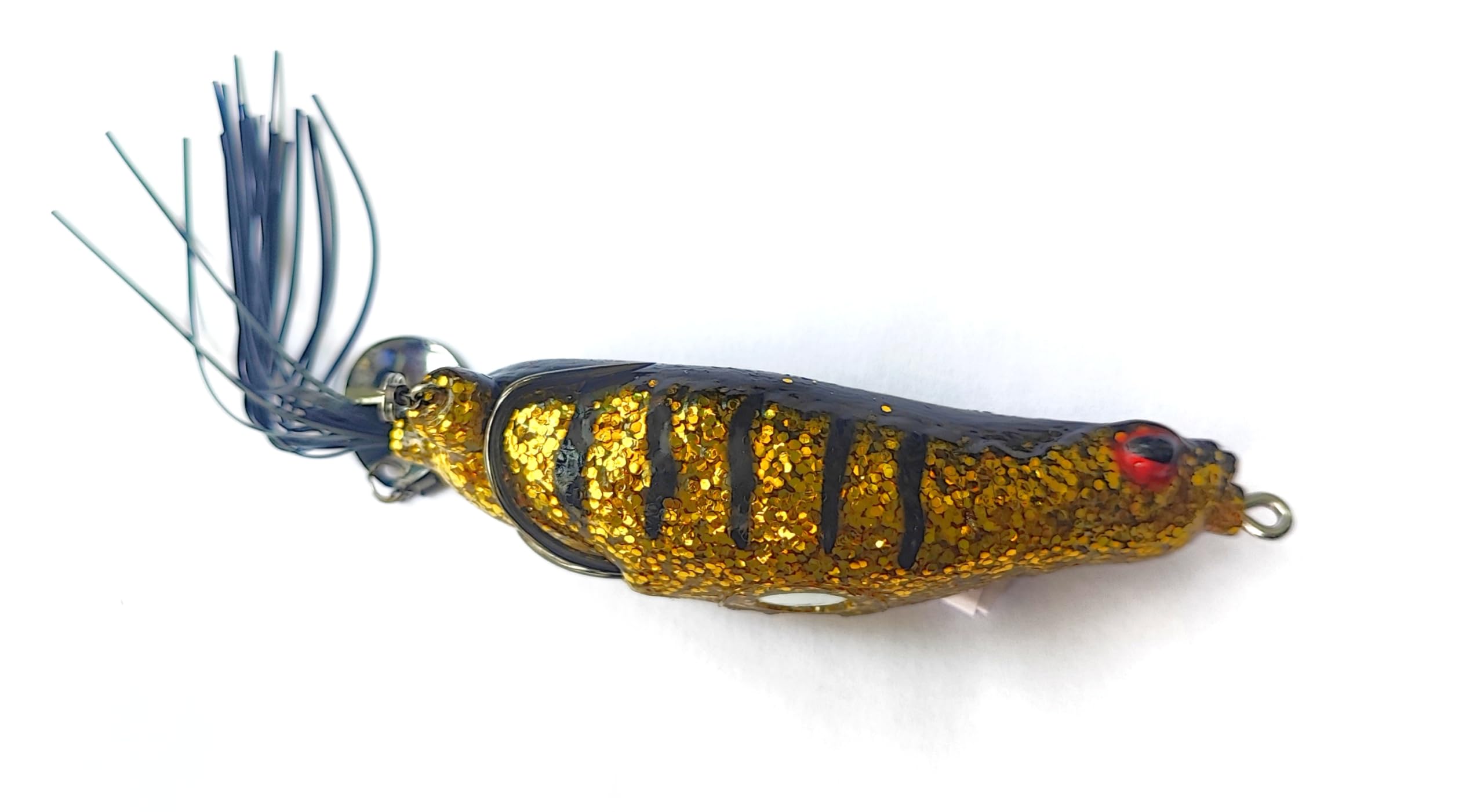 Top Water Rat Action Frog Lure with Sequin Spinning Legs 26gm
