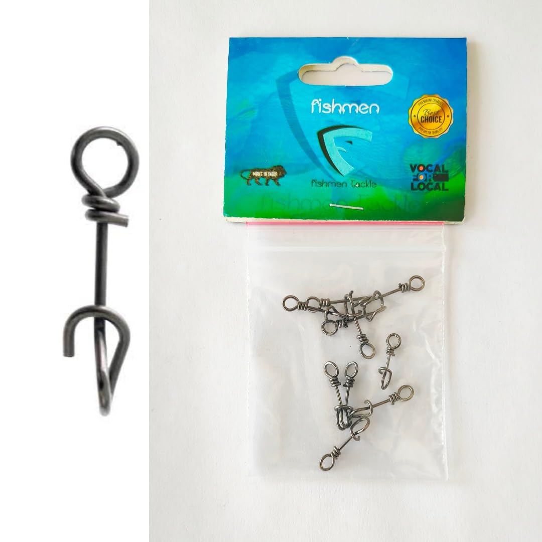 Fishmen Quick Change Fishing Lure Clips, 26mm, 80 lb Strength, 10-Pack