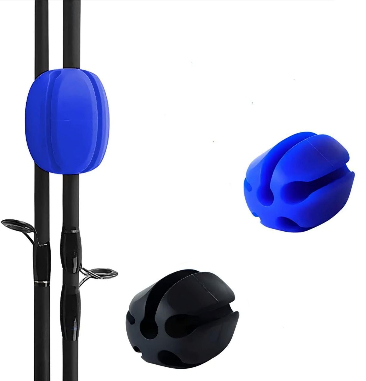 Multifunctional Fishing Rod Holder, Silicon Egg Shape Design, 6x4 cm, for carrying/storing/detaching rods