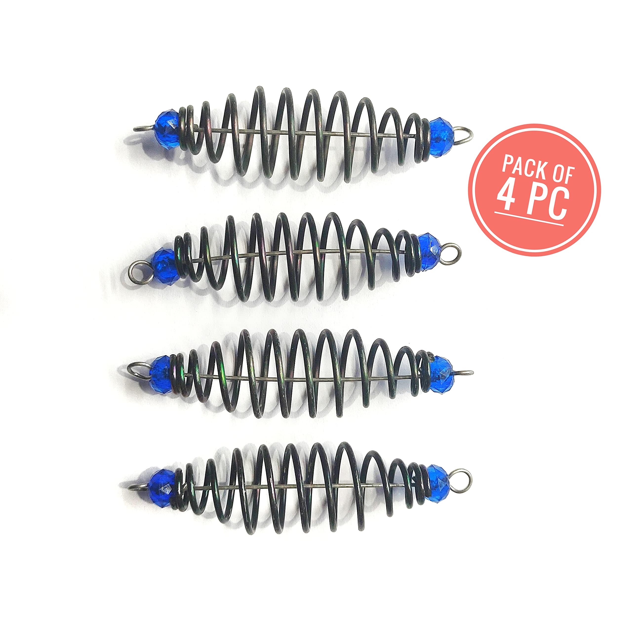 Fishmen Carp Feeder Pack of 4 - Blue Alloy Steel Irregular Shape - Ideal for Carp Fishing