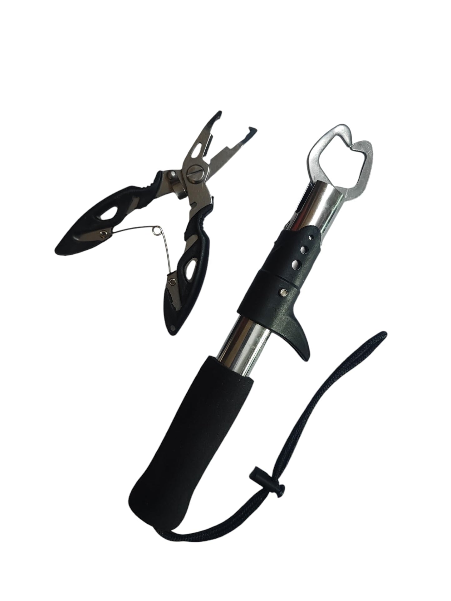 Fishing Gripper Tool with Pliers and Carabiner, Stainless Steel