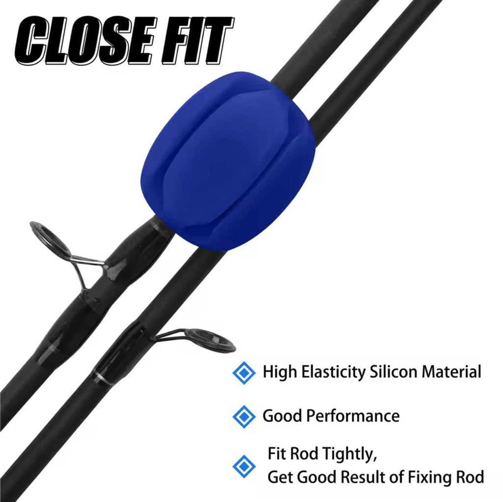 Multifunctional Fishing Rod Holder, Silicon Egg Shape Design, 6x4 cm, for carrying/storing/detaching rods