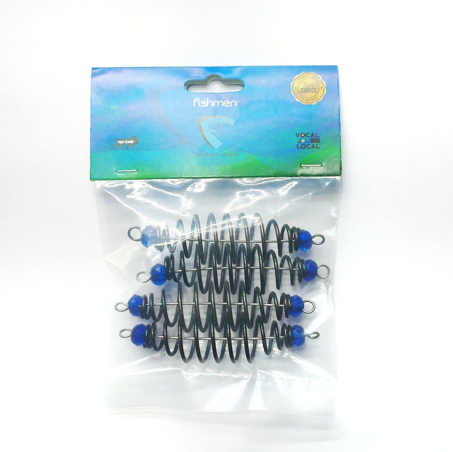 Fishmen Carp Feeder Pack of 4 - Blue Alloy Steel Irregular Shape - Ideal for Carp Fishing