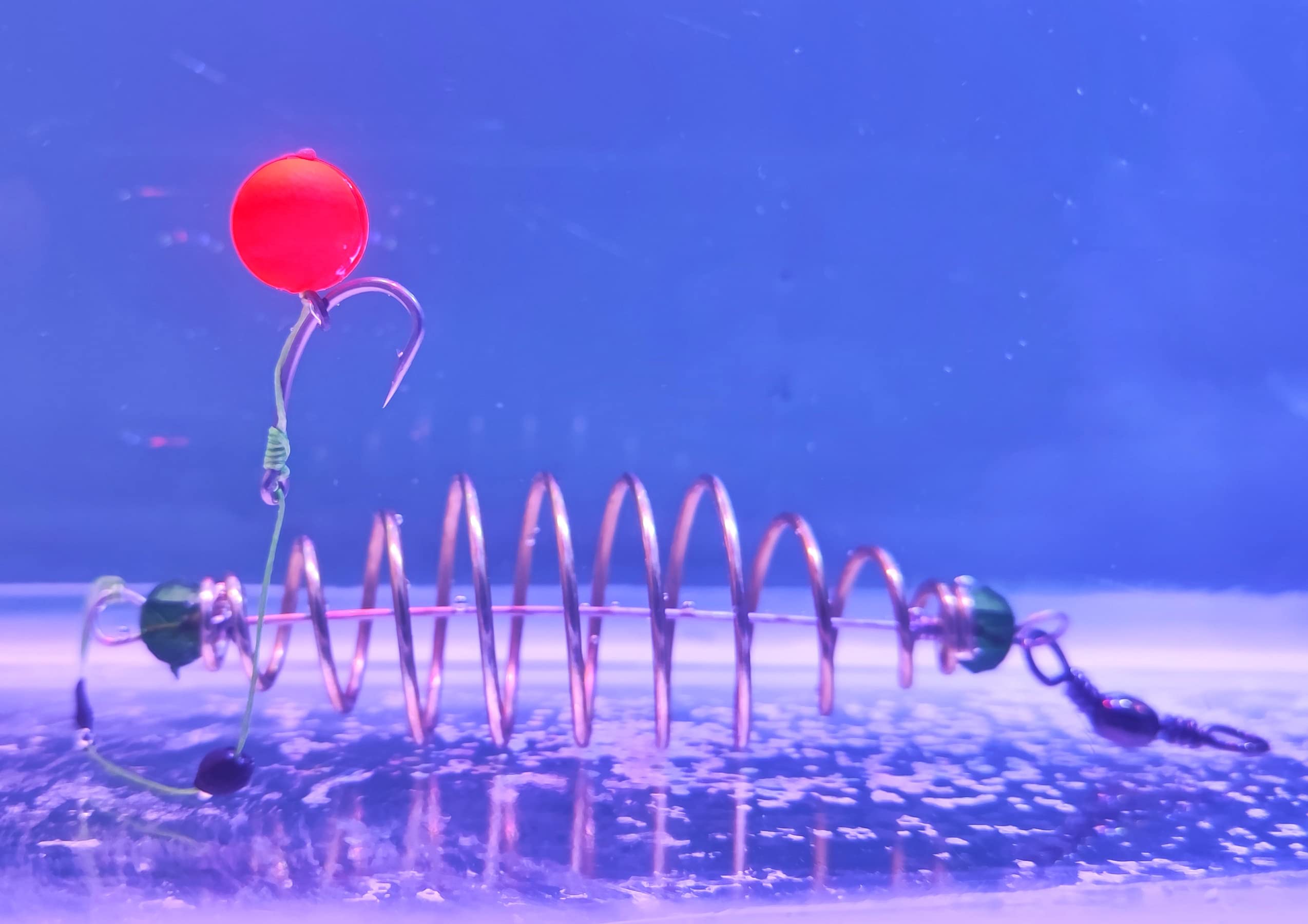 Fishmen Fishing Feeder for Carp Fishing Including popup Rig Made with Mustad XV-2 Carp Hook