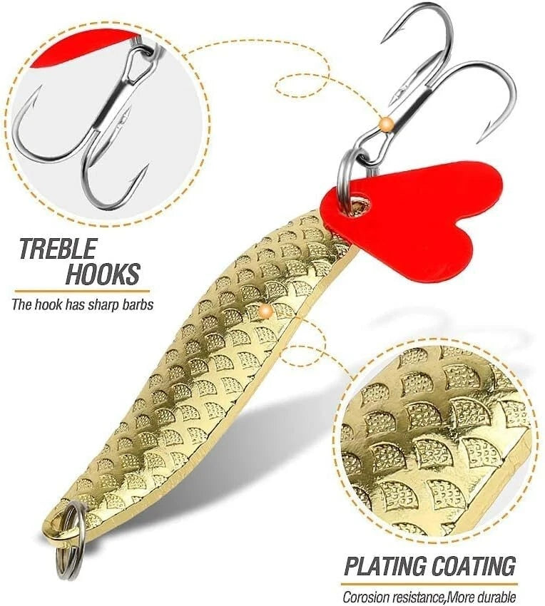 20PCS Metal Fishing Spoon Lures Hard Baits Saltwater and freshwater Fishing Lures Spinner Baits