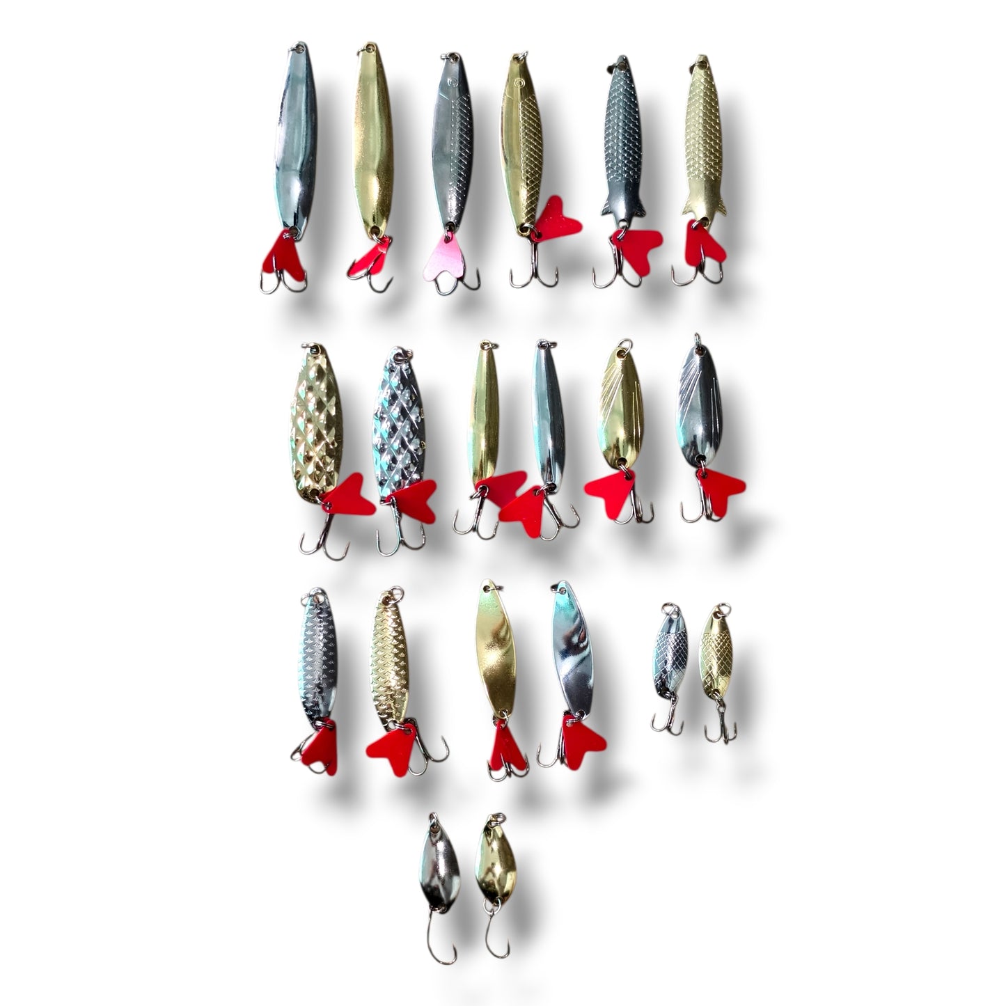 20PCS Metal Fishing Spoon Lures Hard Baits Saltwater and freshwater Fishing Lures Spinner Baits