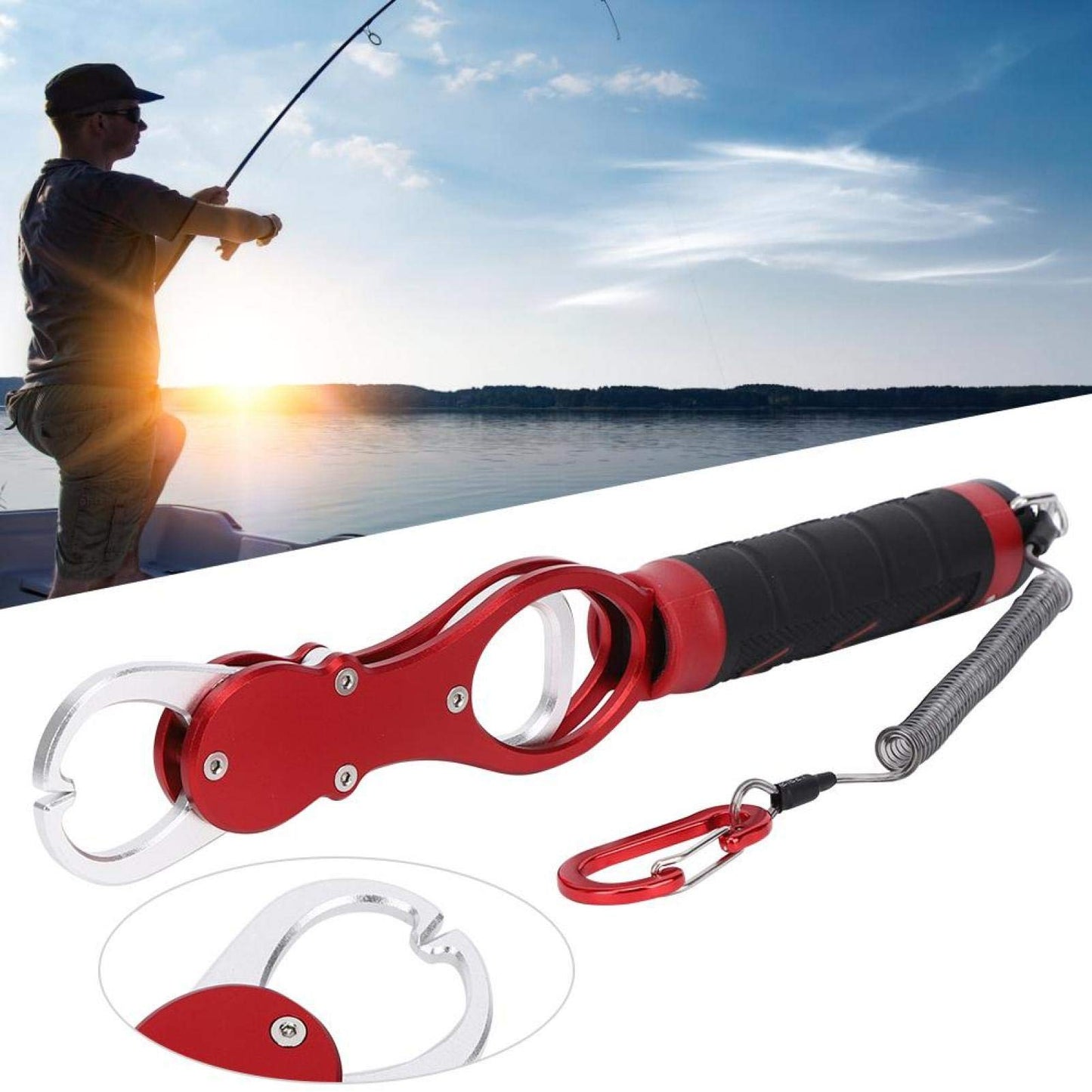 Professional Fishing Lip Gripper with Integrated Weight Scale (18kg capacity)